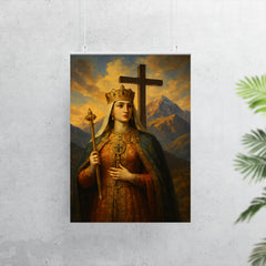 Queen Tamar of Georgia under mountain cross poster 7