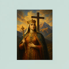 Queen Tamar of Georgia under mountain cross poster 8
