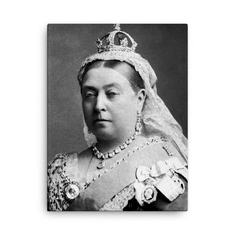 Queen Victoria canvas print on a plain backdrop in size 18