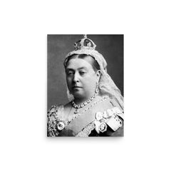 Queen Victoria poster on a plain backdrop in size 12"x16".