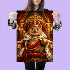 Quokka king on a velvet throne poster 3