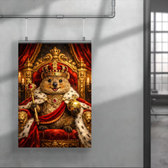 Quokka king on a velvet throne poster 4