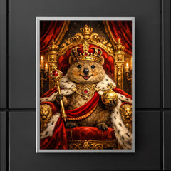 Quokka king on a velvet throne poster 5