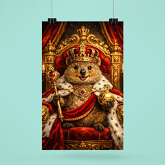Quokka king on a velvet throne poster 6