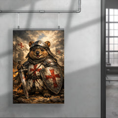 Quokka knight in battered crusader surcoat poster 4