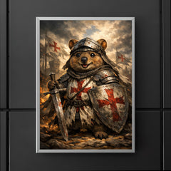 Quokka knight in battered crusader surcoat poster 5