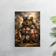Quokka knight in battered crusader surcoat poster 7