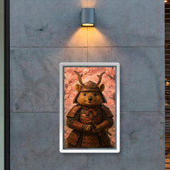 Quokka samurai under cherry blossoms poster 2