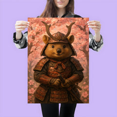 Quokka samurai under cherry blossoms poster 3