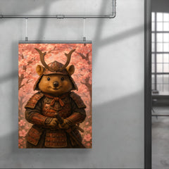 Quokka samurai under cherry blossoms poster 4