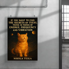 quote secrets of universe energy frequency vibration poster 4