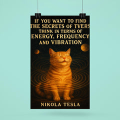 quote secrets of universe energy frequency vibration poster 6