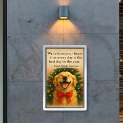 Quote write it on your heart best day Emerson golden retriever poster 2