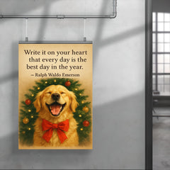 Quote write it on your heart best day Emerson golden retriever poster 4