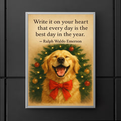Quote write it on your heart best day Emerson golden retriever poster 5