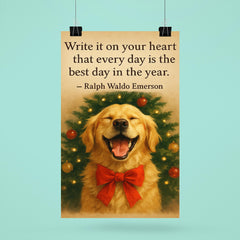Quote write it on your heart best day Emerson golden retriever poster 6