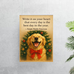 Quote write it on your heart best day Emerson golden retriever poster 7