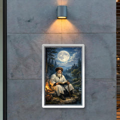 Rabbi Nachman by moonlit Ukrainian forest poster 2