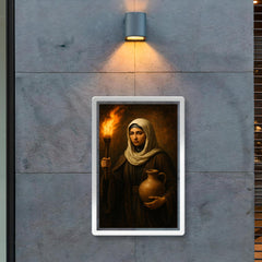 Rabia al Adawiyya carrying torch and water poster 2