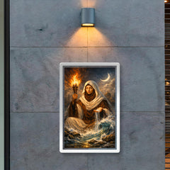 Rabia al Basri with torch and water poster 2