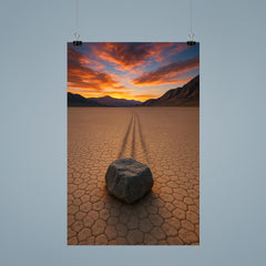 Racetrack Playa Sailing Stones California USA poster 9