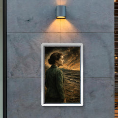 Rachel Carson facing a poisoned silent shoreline poster 2
