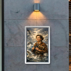Rachel Carson with storm tossed seabirds poster 2