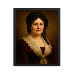 Rachel Jackson Andrew Jackson's wife framed print on a plain backdrop in size 16"x20".