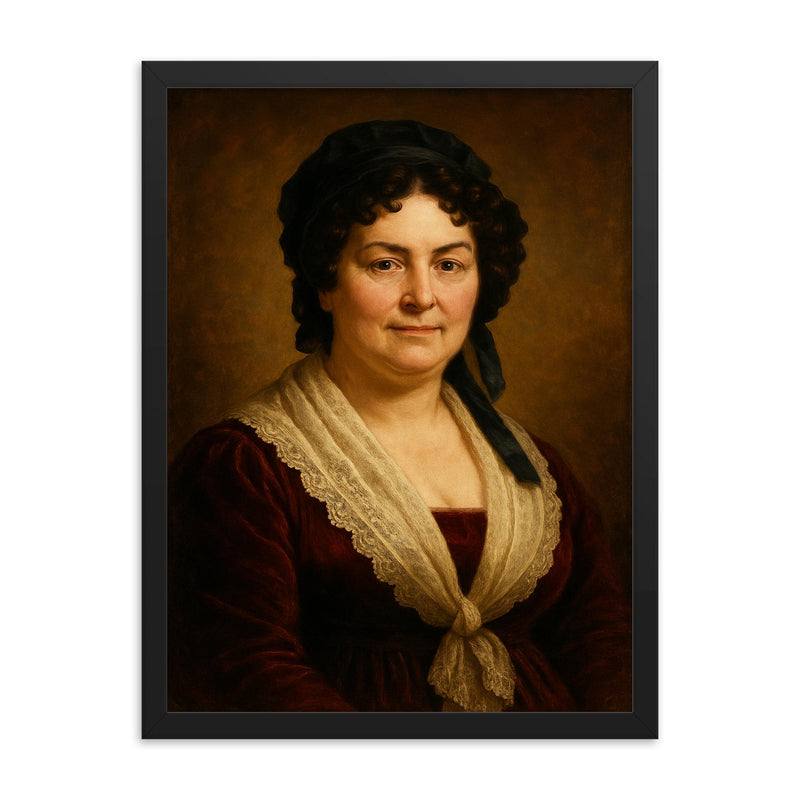 Rachel Jackson Andrew Jackson's wife framed print on a plain backdrop in size 18