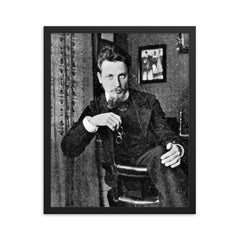 Rainer Maria Rilke framed print on a plain backdrop in size 16"x20".