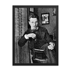 Rainer Maria Rilke framed print on a plain backdrop in size 18"x24".