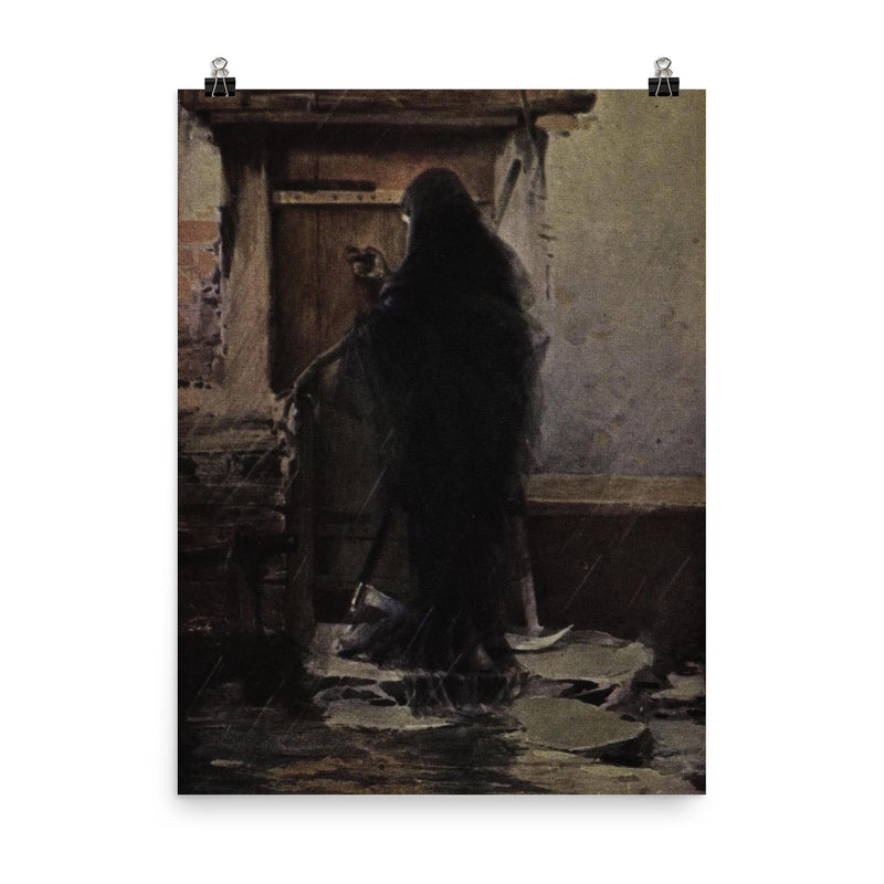 Rainy Day by Piotr Stachiewicz, 1912 poster on a plain backdrop in size 8