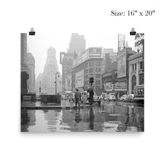 Rainy Day in Times Square - A view of Times Square on a rainy day, New York City, 1943 poster 2
