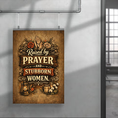 Raised by prayer and stubborn women poster 4