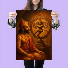 Raja Raja Chola before bronze Nataraja poster 3