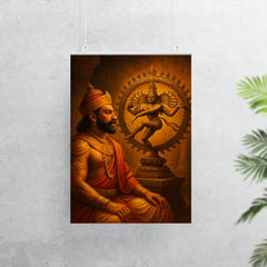 Raja Raja Chola before bronze Nataraja poster 7