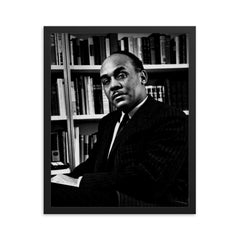 Ralph Ellison framed print on a plain backdrop in size 16"x20".