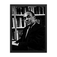 Ralph Ellison framed print on a plain backdrop in size 18"x24".