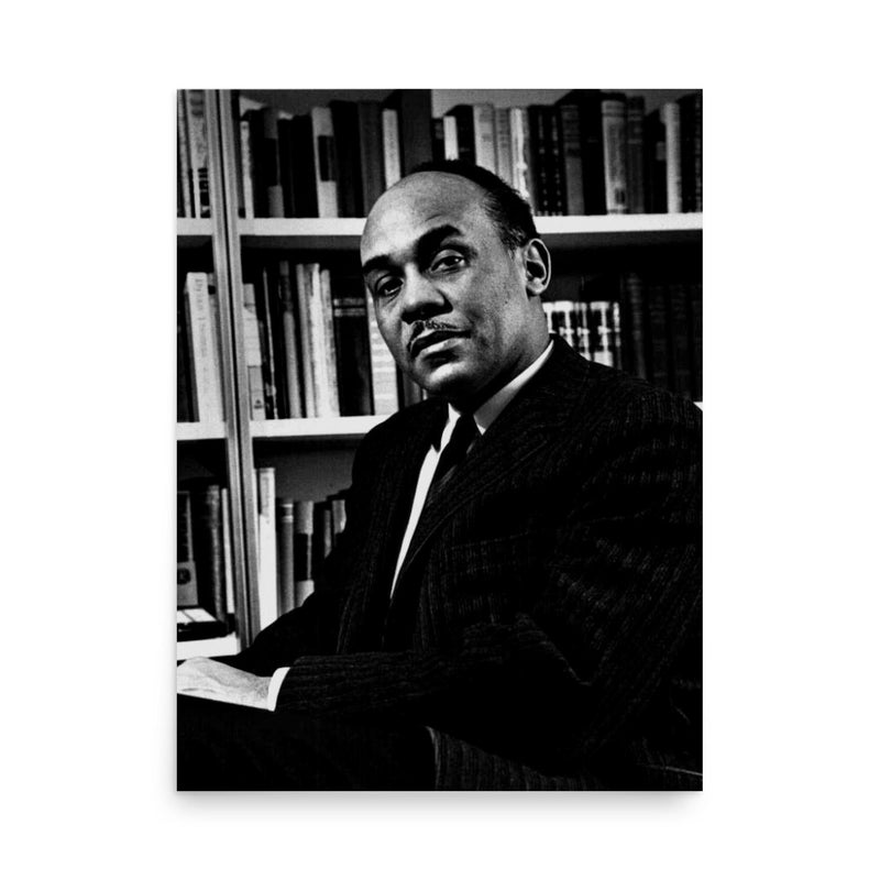 Ralph Ellison poster on a plain backdrop in size 18