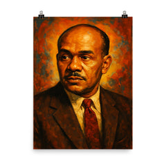 Ralph Ellison poster on a plain backdrop in size 8"x10".