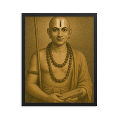 Ramanuja framed print on a plain backdrop in size 16"x20".