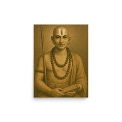 Ramanuja poster on a plain backdrop in size 12"x16".