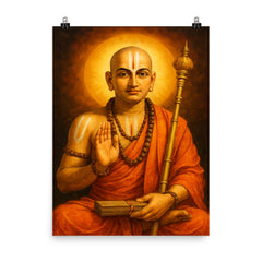 Ramanuja poster on a plain backdrop in size 8"x10".