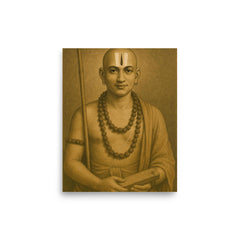 Ramanuja poster on a plain backdrop in size 8"x10".
