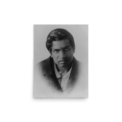 Ramanujan poster on a plain backdrop in size 12"x16".
