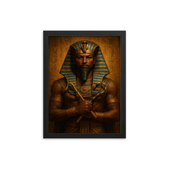 Ramesses III framed print on a plain backdrop in size 12"x16".