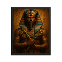 Ramesses III framed print on a plain backdrop in size 16"x20".