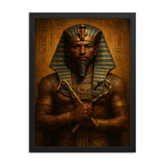 Ramesses III framed print on a plain backdrop in size 18"x24".