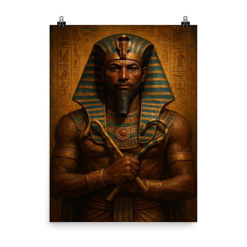 Ramesses III poster on a plain backdrop in size 8