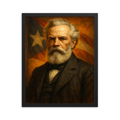 Ramon Emeterio Betances framed print on a plain backdrop in size 16"x20".